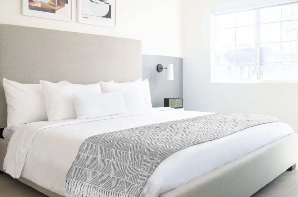 image 1 of Geo Diamond Collection Recycled Cotton Throw in Silver (50" x 60") | Grey | Grey