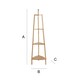 image 7 of ValueLights Hiru Natural Wood 3 Tier Shelf Floor Lamp | Brown