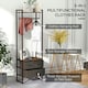 image 4 of HOMCOM Clothes Hanging Rail with 3 Fabric Drawers Storage Shelves for Hallway