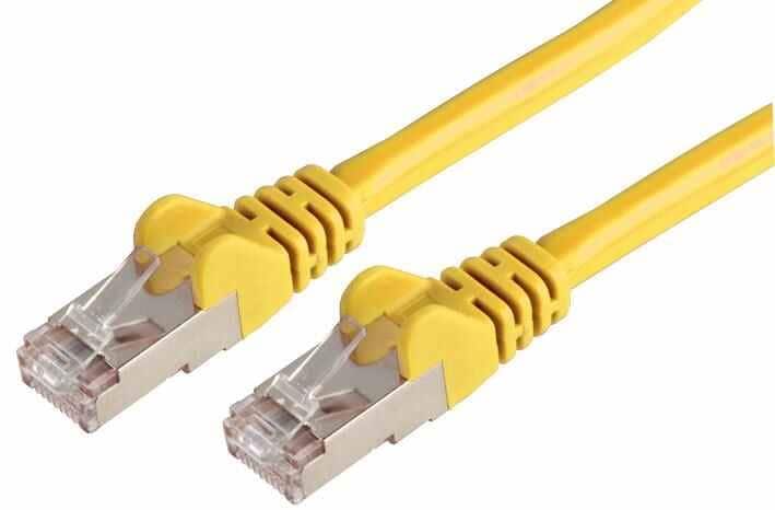 PRO SIGNAL - 0.5m Yellow Cat6a LSOH RJ45 Ethernet Patch Lead