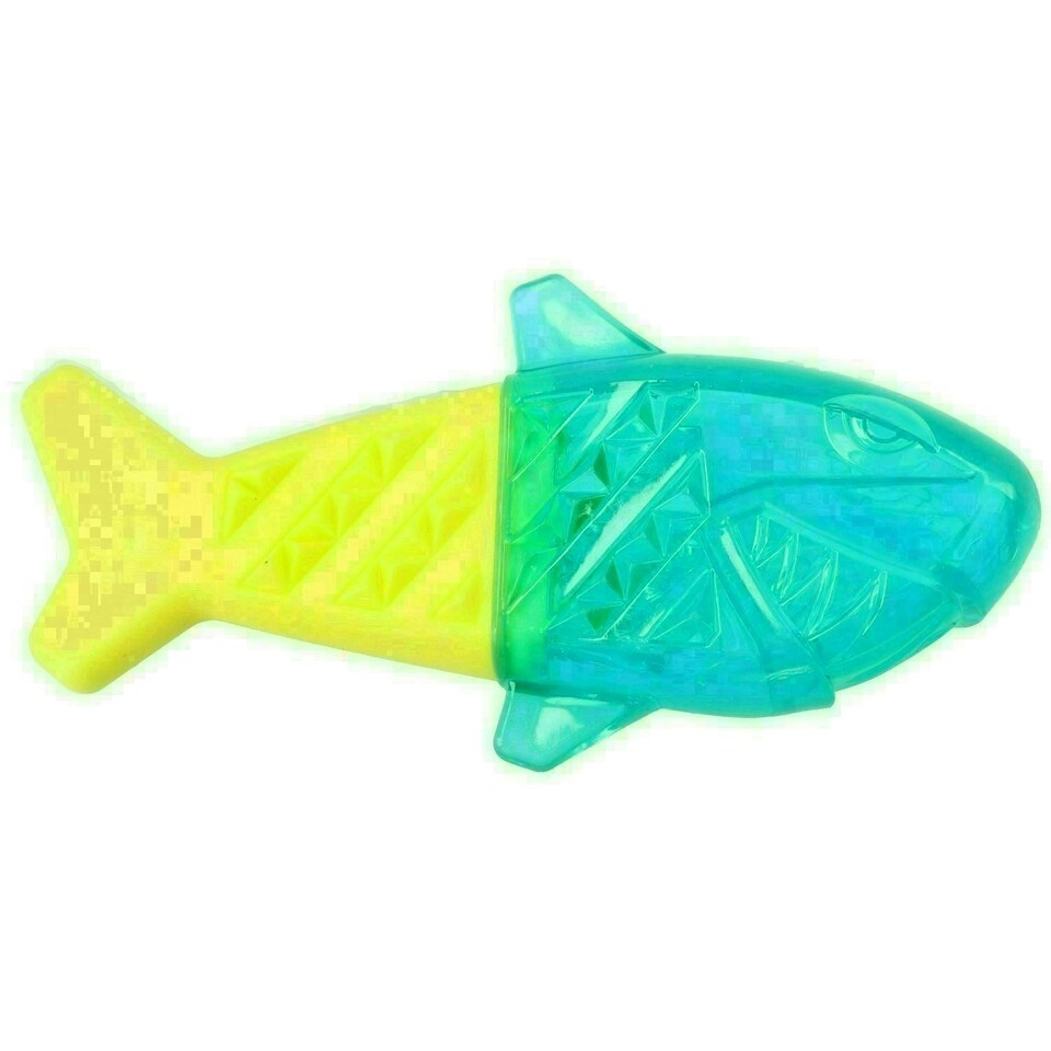 2PK Chillout Cool Soak Shark Dog Toy Heat Relief Puppy Teething Play 6x17cm