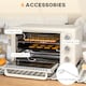 image 5 of HOMCOM Mini Oven 21L Electric Grill w/ Adjustable Temp Timer 1400W, Cream