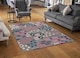 image 2 of Selection Of Flowers In Pink Blue & White Rug | Multi