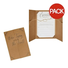 Neviti Hearts & Krafts Evening Wedding Card (Pack of 10) - Brown/White - One Size