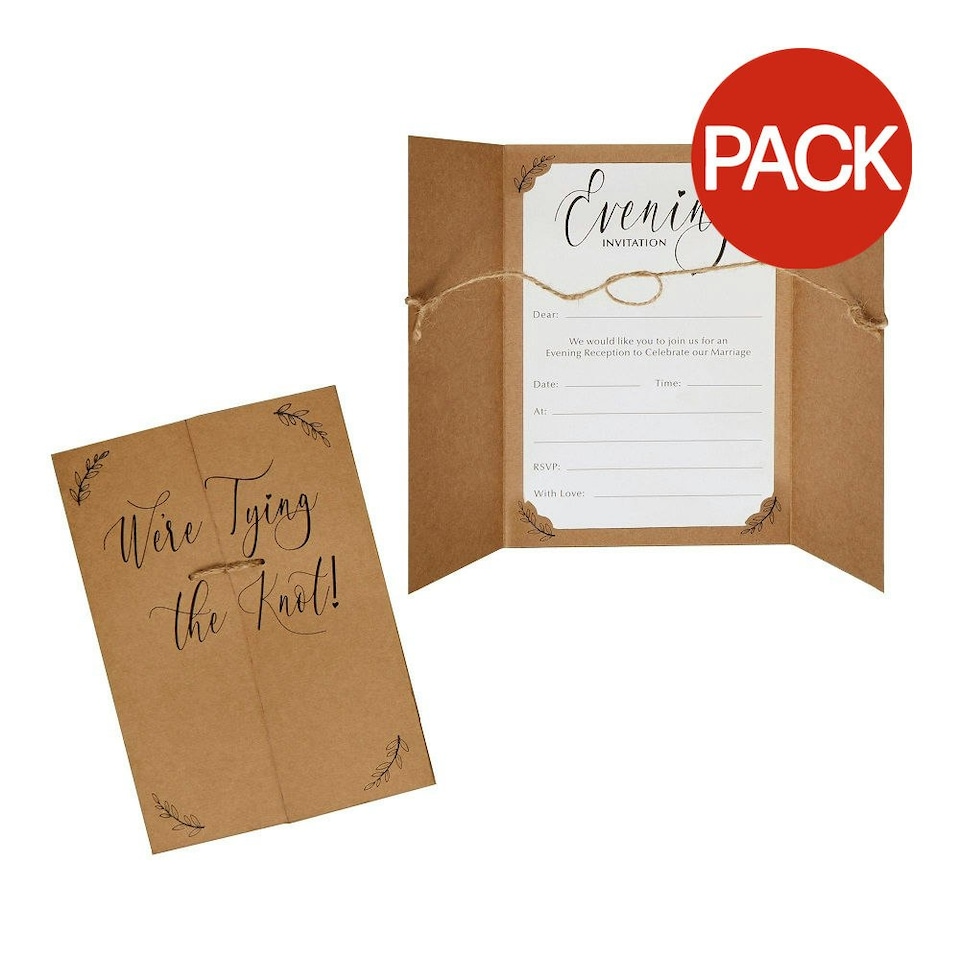 Neviti Hearts & Krafts Evening Wedding Card (Pack of 10) - Brown/White - One Size
