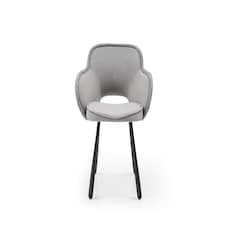 Claudia Art Deco Dining Chairs (Pack of 2) - L52 x W44 x H84.5 cm - Grey Grey