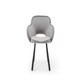 image 1 of Claudia Art Deco Dining Chairs (Pack of 2) - L52 x W44 x H84.5 cm - Grey Grey