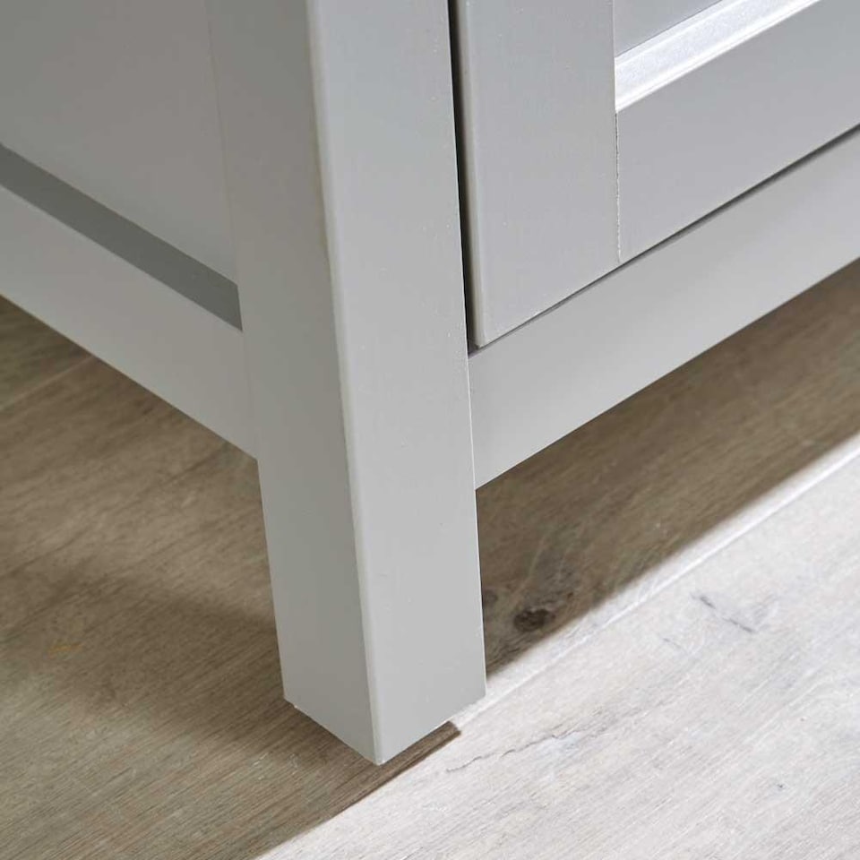 image 1 of Wardrobe 2 or 3 Door Two Tone Oak Top Wooden Hanging Rail Storage Shelves | Grey