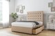 image 4 of Sloomy Alabama Pebble Plush Divan Bed Base No Drawers With 54 Inch Floor Standing Headboard | Brown | Pebble | Small Double | 1