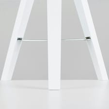 ValueLights White Wood And Chrome Modern Tripod Floor Lamp Base