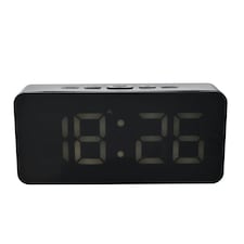 Hometime Digital LED Alarm Clock - Black Black