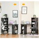 image 6 of HOMCOM 120cm Computer Desk Bookshelf Writing Table 6 Shelves Black