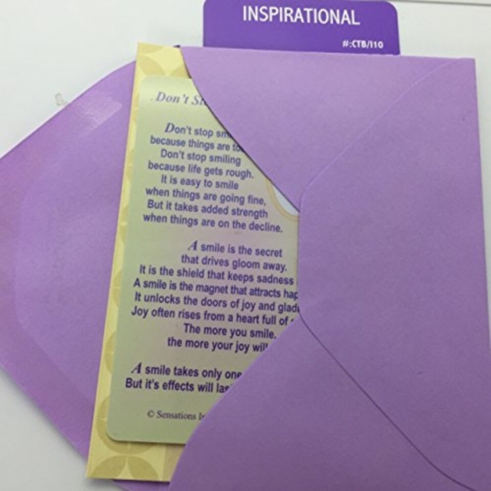 image 1 of Don`t Stop Smilling...Get Well Soon...Wallet Card (Sentimental Keepsake Wallet / Purse Card)
