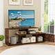 image 9 of COSTWAY TV Stand 55 Inches 3-Tier Entertainment Center Brown Brown