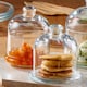 image 7 of Mini Glass Service Bowl Pastry Cookie Candy Dish Jar with Bell Dome Lid | Clear | Clear | 1 dish | 1