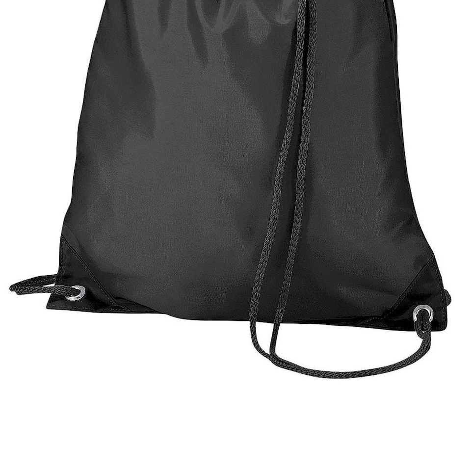 image 1 of BagBase Budget Water Resistant Sports Gymsac Drawstring Bag (11 Litres) (Pack of 2) - Black - One Size | Black | One Size