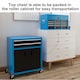 image 6 of HOMCOM Top Chest and Roller Cabinet Combo Metal Tool Cabinet on Wheels Blue Blue | Black