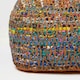 image 4 of Homescapes Multicolour Chindi Design Bean Filled Pouffe Large - 60 x 60 x 30 cm | Multi | 60 x 60 x 30 cm