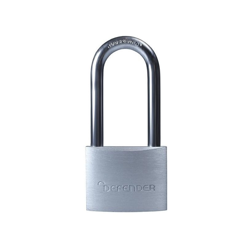 Defender Aluminium Padlock Multi Multi Colour Long Shackle 40mm 1