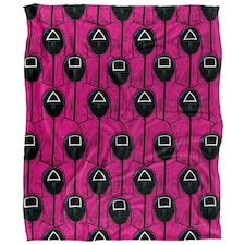 Squid Game Repeat Print Guards Blanket - Multicoloured - One Size