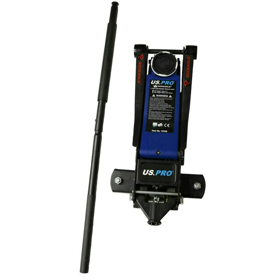 image 1 of 3 Ton Low Profile Trolley Jack Hydraulic Lifting Twin Piston 75mm - 500mm Range