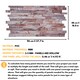 image 2 of NOVECRAFTO Rose Marble Slim Stone Brick 3D Wall Panels (96cm x 48cm) DIY PVC Plastic Cladding Panels