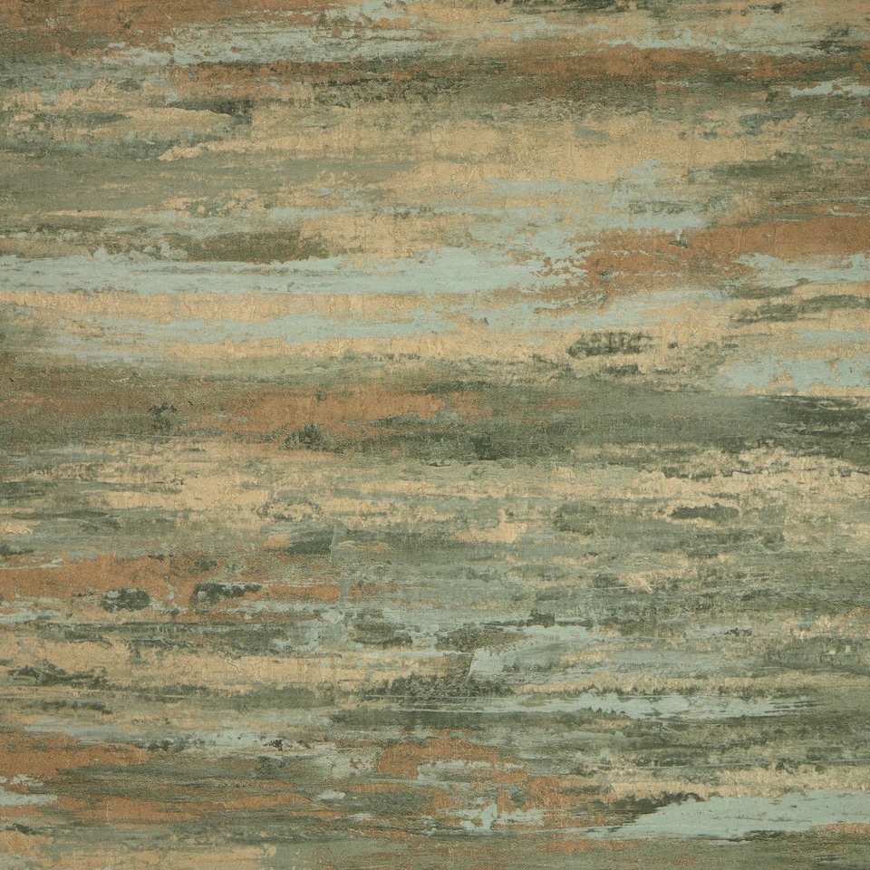image 1 of Seychelles Wallpaper in Green and Gold | Gold | Green and Gold