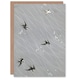 image 1 of Nampei Swallows Birds Vintage Japanese Illustration Art Greeting Card