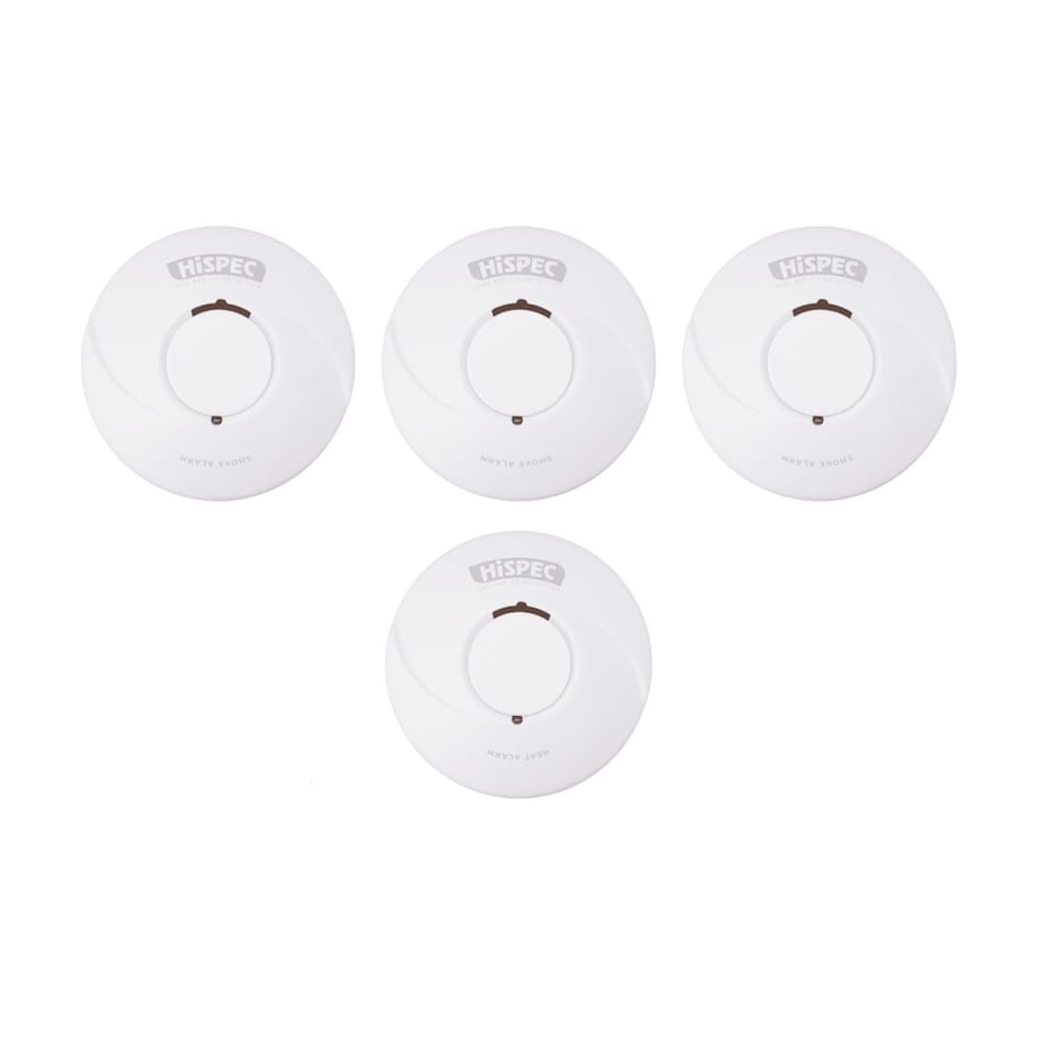 Hispec Wireless Interlink 3 x Smoke and Heat Alarm Lithium Battery Powered