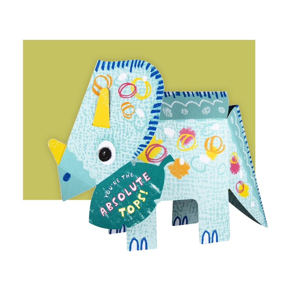 image 1 of Hallmark Father's Day Card - 3D Pop-Up Triceratops Design