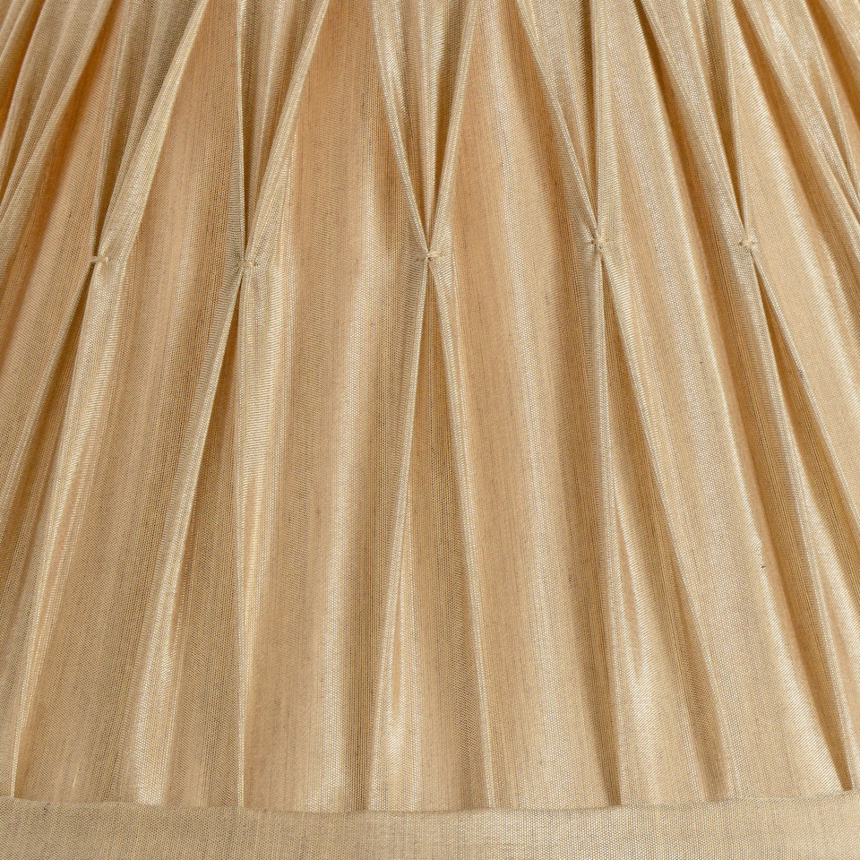 image 1 of 20cm Champagne Poly Silk Pleated Lampshade for Table Lamps