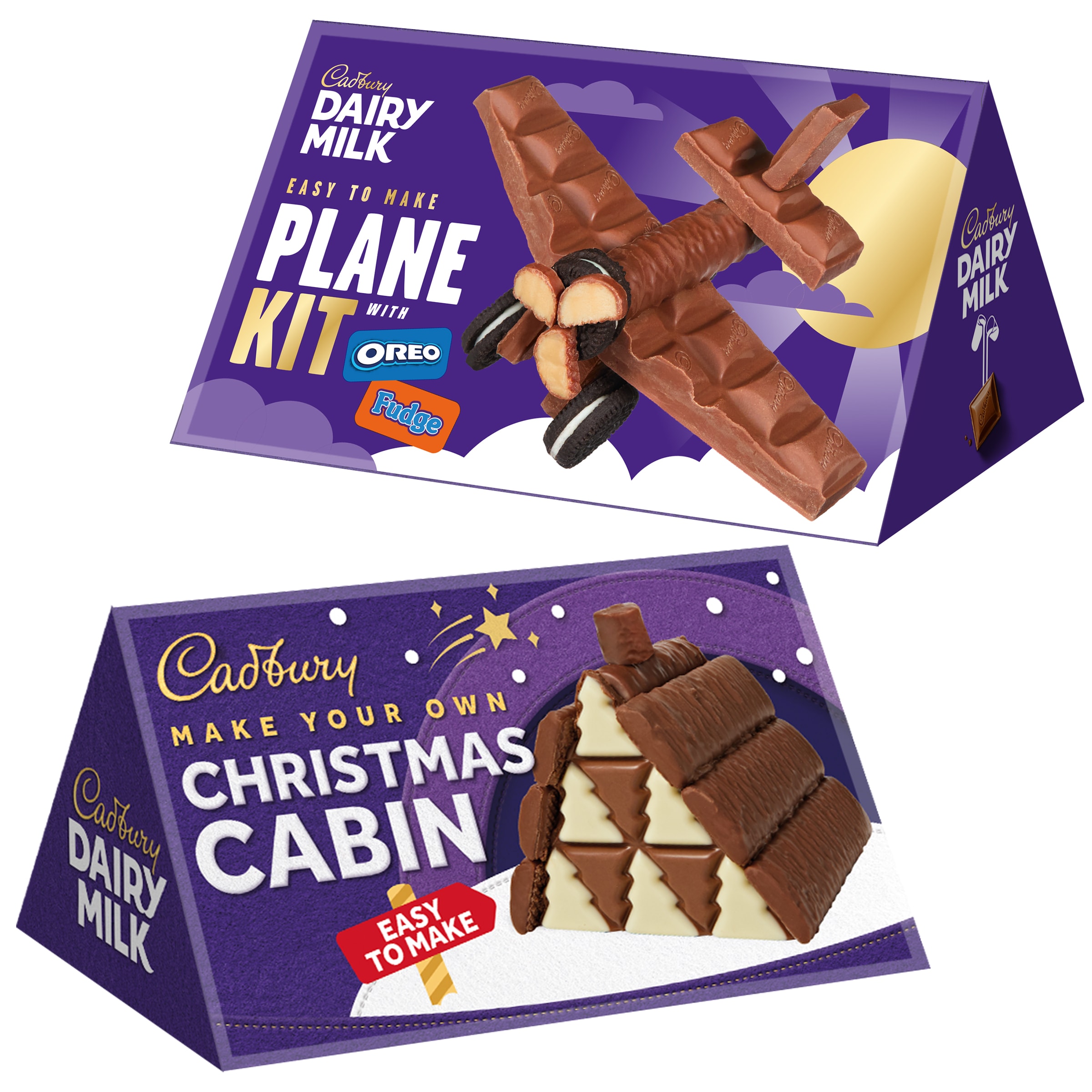 Oreo Bundle Cadbury Dairy Milk and Oreo Make Your Own Aeroplane & Christmas Cabin ...
