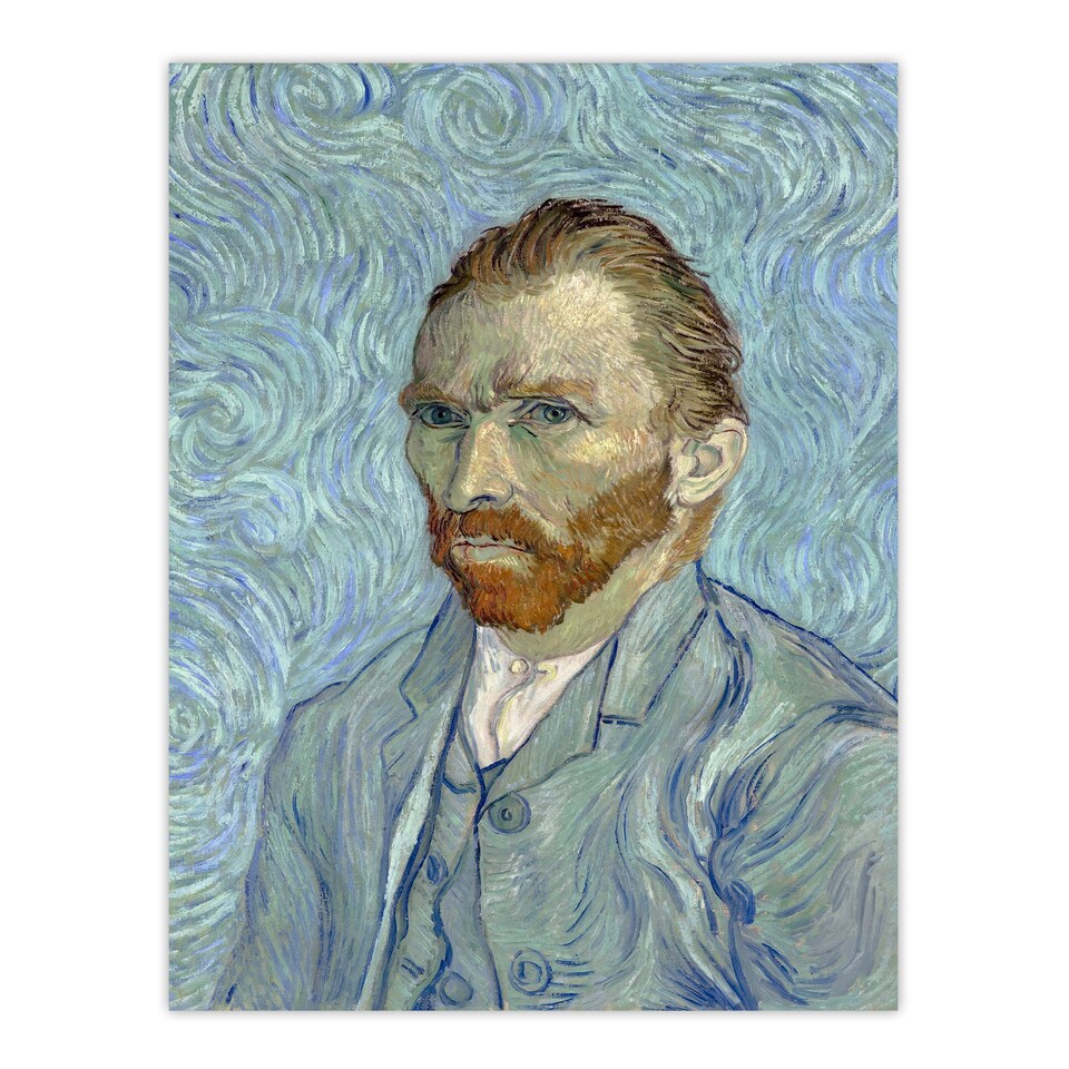 image 1 of Vincent van Gogh Framed Wall Art Print Artist 1889 Self Portrait Home Décor