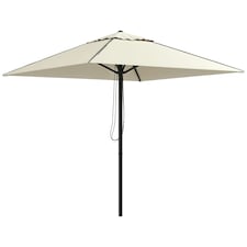 Outsunny Sun Parasol with Vent, Table Umbrella for Patio, Garden, Pool, Beige