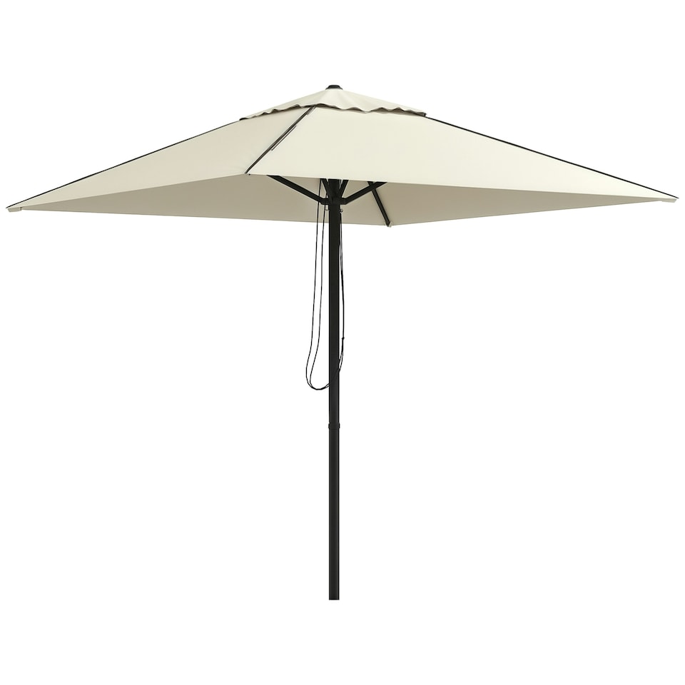 image 1 of Outsunny Sun Parasol with Vent, Table Umbrella for Patio, Garden, Pool, Beige