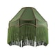 image 2 of Classic Forest Green Floral Jacquard Victorian Empire Pendant Shade Green