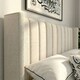 image 6 of Daresbury Winged Headboard Fabric Upholstered Ottoman Storage Bed Frame | Cream | Natural | Double