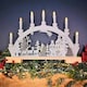 image 8 of 45cm Battery Operated Warm White LED Wooden Arch Reindeer Scene Candle Bridge Christmas Decoration
