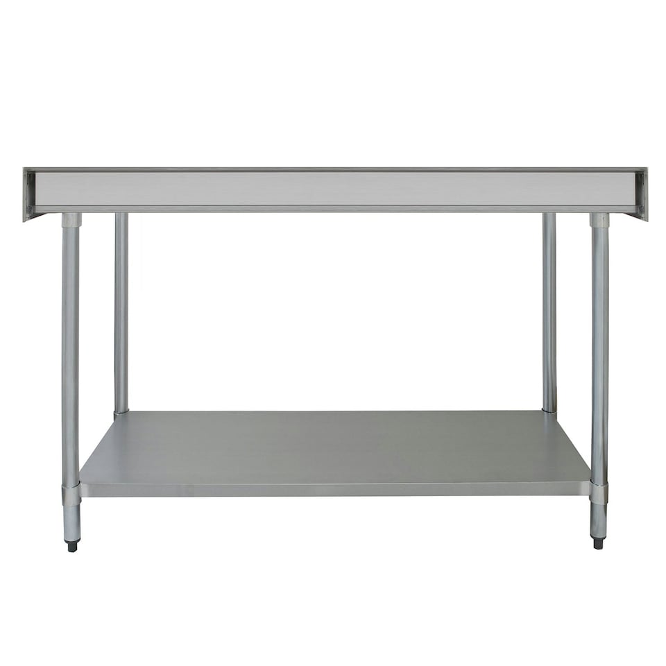 image 1 of 6ft Catering Bench With Single Over-Shelf Silver