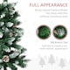 image 5 of HOMCOM 6' Snow Artificial Christmas Tree Holiday Home Décor with Pine Cones