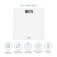 image 2 of Get Fit Bathroom Scales - Monitor Weight Loss - Digital Weighing Scale with High Precision Strain Gauge Sensor, LCD Display & Automatic On/Off - White