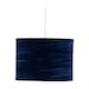 image 3 of Set of 2 Navy Blue Crushed Velvet 33cm Pendant Lightshades | Blue | Large | 2