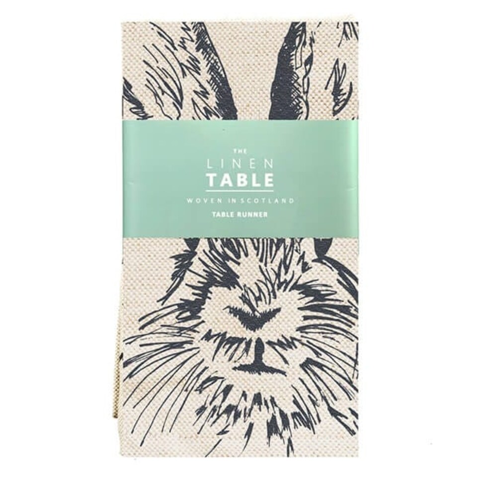 image 1 of The Just Slate Company Hare Linen Table Runner