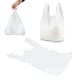 image 1 of 100 x 10x15x18" Shopping & Grocery Strong White Plastic Vest Style Shopping Carrier Bags White