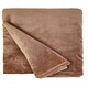 image 1 of Plush Collection Flannel Fleece Super Soft Throw in Mink (50" x 60") Brown | Brown