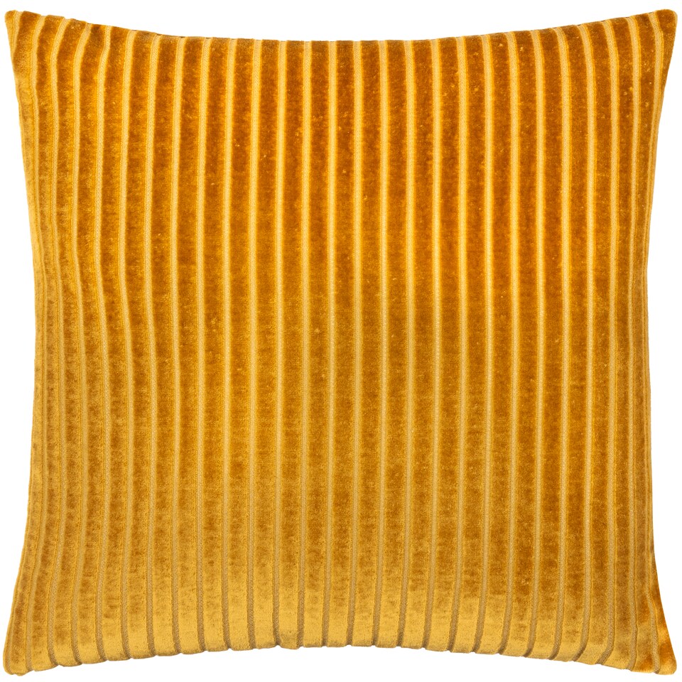image 1 of Paoletti Savoy Stripe Velvet Cushion | Gold | Gold