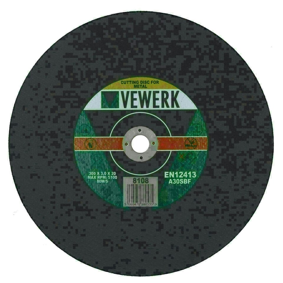 image 1 of Metal Flat Cutting Discs 12" 300mm Steel Angle Machine Grinder 25pk AU024