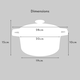 image 3 of Cooks Professional Cast Iron Casserole 20cm | 2.8L Capacity | Enamelled Inside and Out | Matte Black