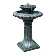 Primrose Victoriana Solar Bird Bath Water Feature with Lights