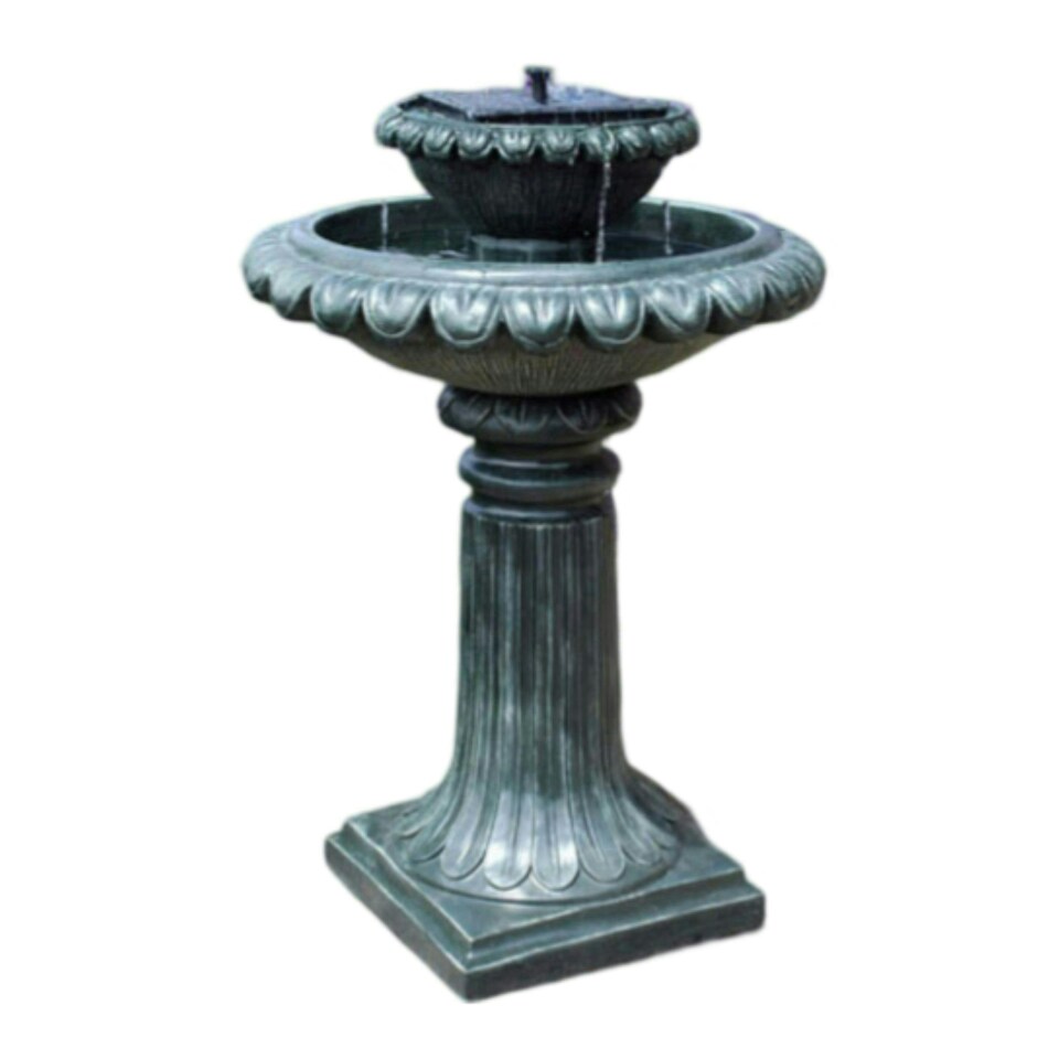 image 1 of Primrose Victoriana Solar Bird Bath Water Feature with Lights